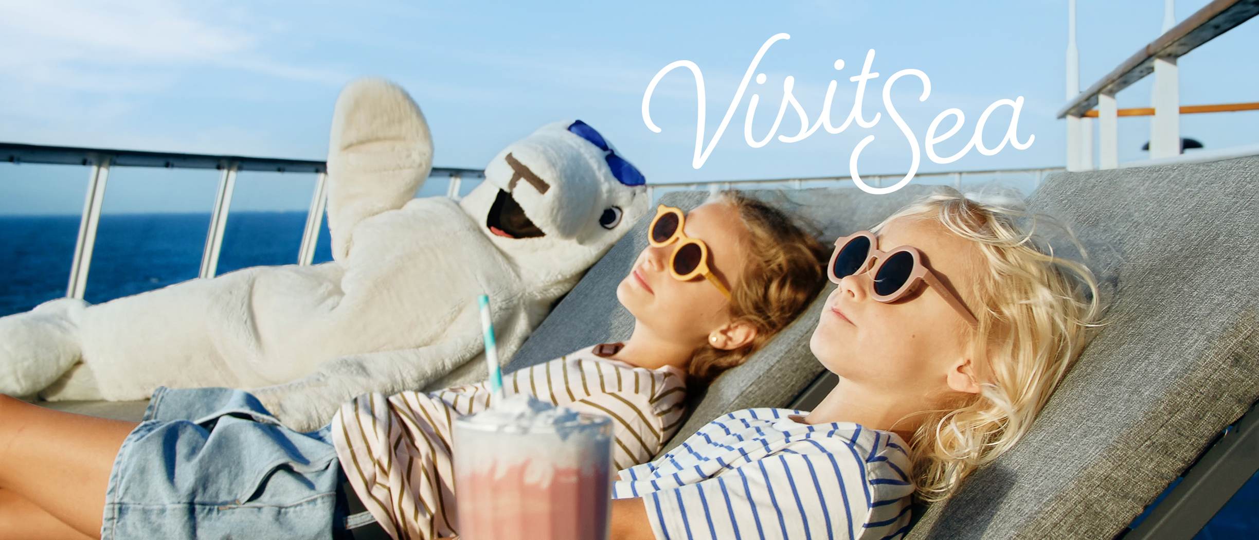 Children enjoying a summer cruise with Harri the seal aboard a Tallink ship