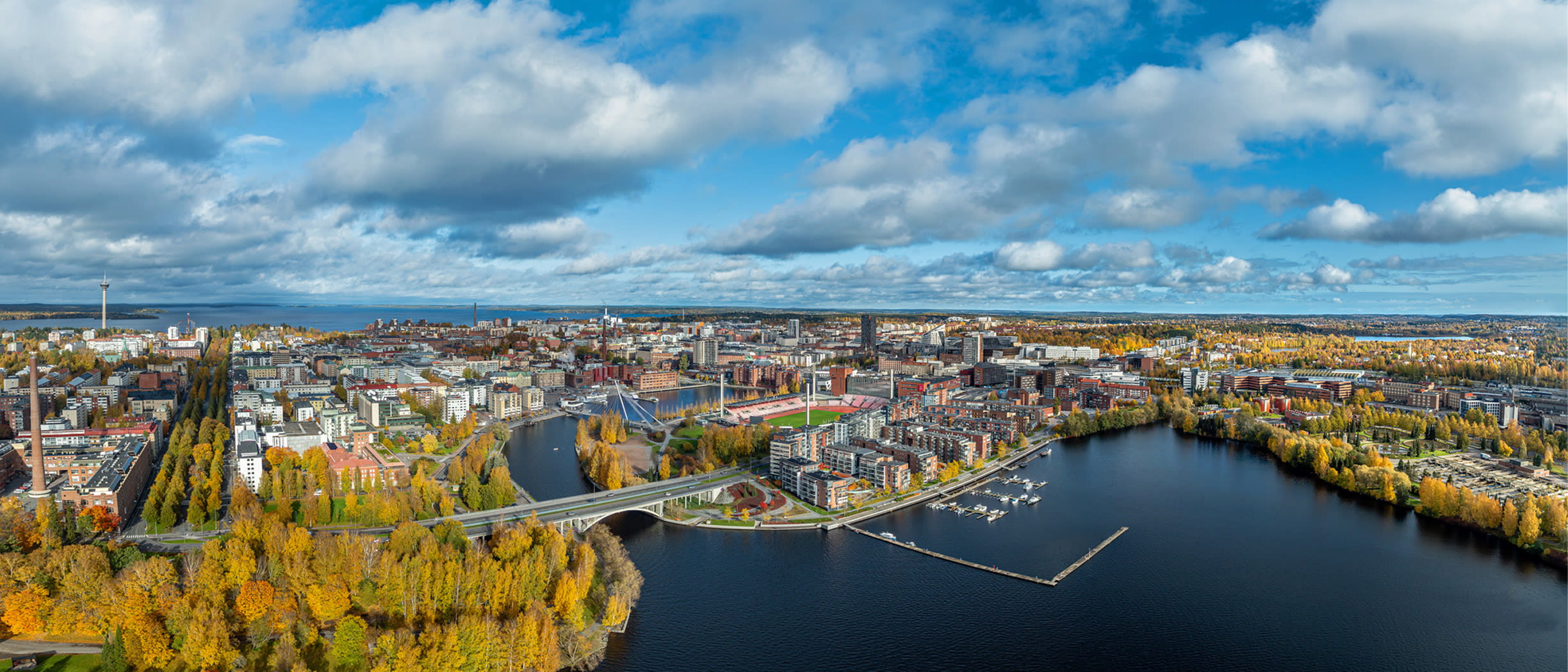 Beautiful view of Tampere city
