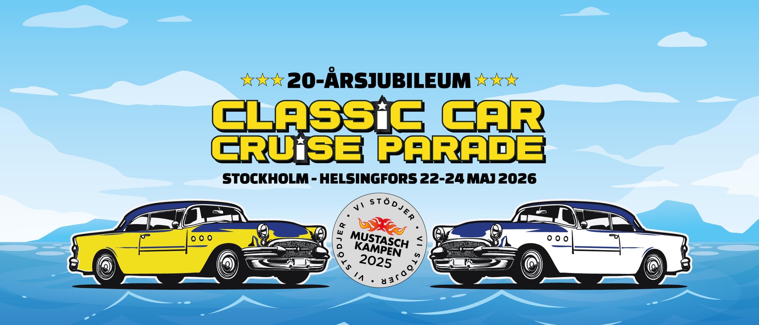 Classic Car Cruise Parace 22–24 maj 2026, 20-årsjubileum