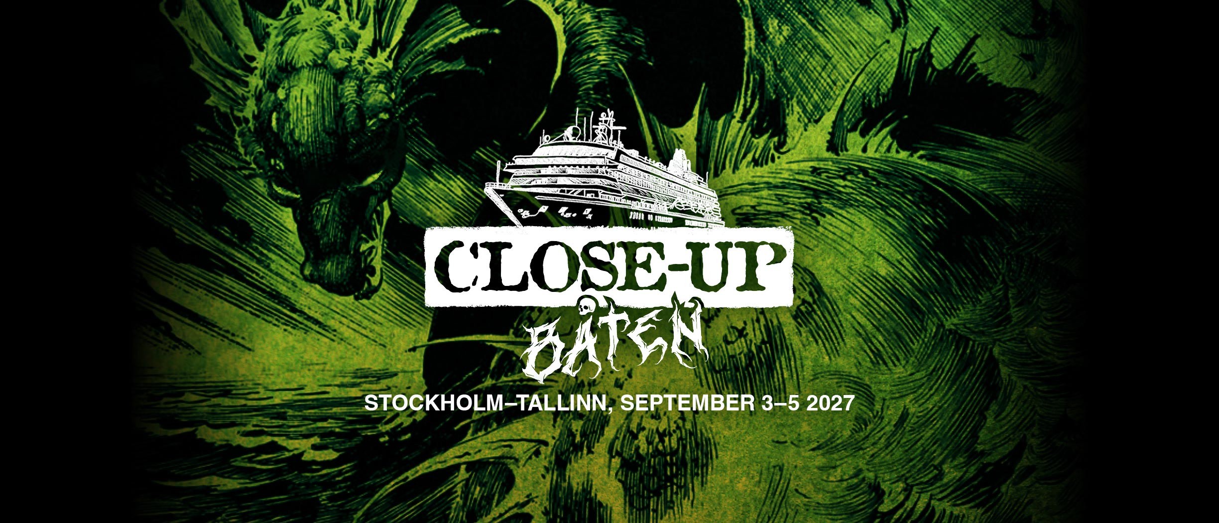 Close-Up Båten Metalkryssning ombord på Baltic Queen