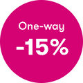 One-way -15% icon