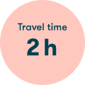 Travel time 2h