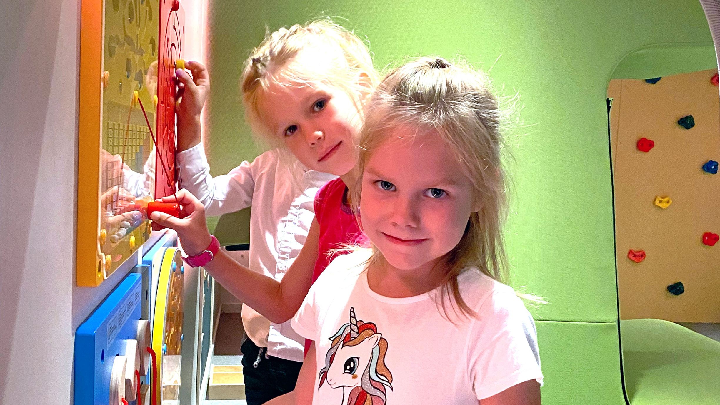 Children playing in the restaurant's children's corner