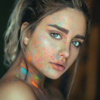 Helendav UV-meik ja juuksekunst