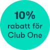 10% rabatt för Club One