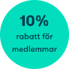 10% rabatt för medlemmar