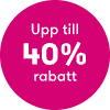 Upp till 40% rabatt