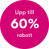 Upp till 60% rabatt