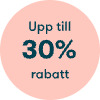 Upp till 30% rabatt