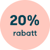 20% rabatt