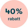 40% rabatt