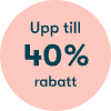 Upp till 40% rabatt