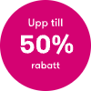 Upp till 50% rabatt