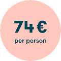 74 € per person