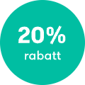 20% rabatt