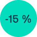 Miinus 15%