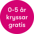 0-5 år kryssar gratis