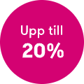 Upp till 20%