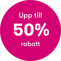 Upp till 50% rabatt